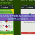 微信世界杯投注在哪里-探索微信世界杯投注的便利性与注意事项
