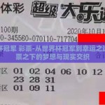 世界杯冠军 彩票-从世界杯冠军到幸运之选，一票之下的梦想与现实交织