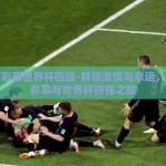 体育彩票世界杯四强-解锁激情与幸运，体育彩票与世界杯四强之旅