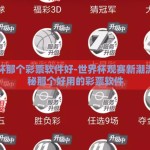 世界杯那个彩票软件好-世界杯观赛新潮流，揭秘那个好用的彩票软件