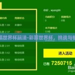 彩票世界杯玩法-彩票世界杯，挑战与机遇