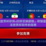 下注世界杯软件-玩转足球激情，明智使用下注世界杯软件的指南