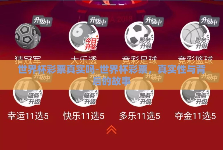 世界杯彩票真实吗-世界杯彩票，真实性与背后的故事