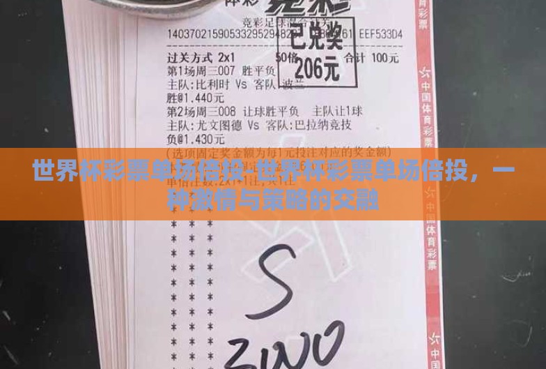 世界杯彩票单场倍投-世界杯彩票单场倍投,一种激情与策略的交融 世界杯彩票单场倍投-世界杯彩票单场倍投,一种激情与策略的交融