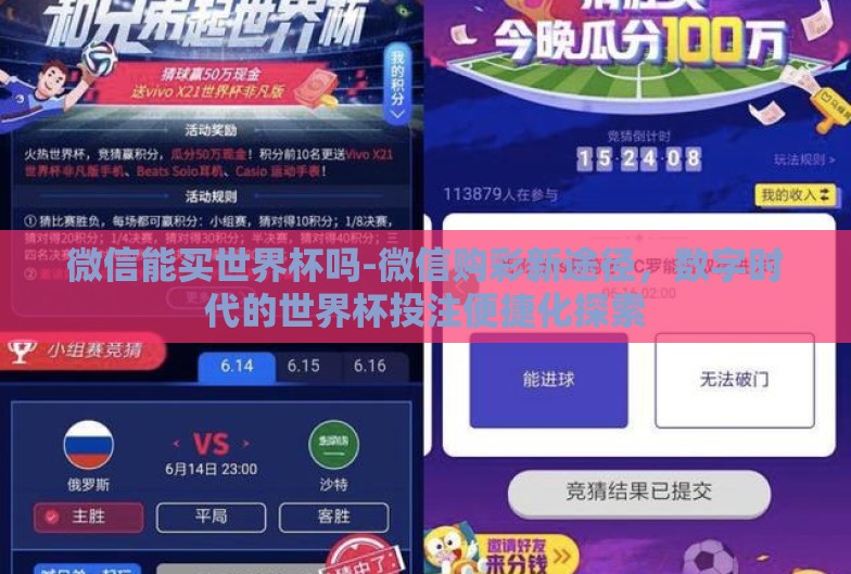 微信能买世界杯吗-微信购彩新途径，数字时代的世界杯投注便捷化探索