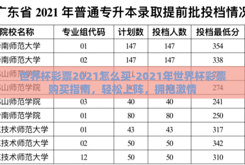 世界杯彩票2021怎么买-2021年世界杯彩票购买指南，轻松上阵，拥抱激情