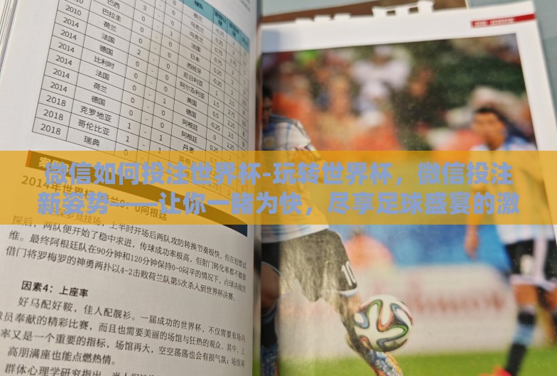 微信如何投注世界杯-玩转世界杯,微信投注新姿势——让你一睹为快,尽享足球盛宴的激情瞬间 微信如何投注世界杯-玩转世界杯,微信投注新姿势——让你一睹为快,尽享足球盛宴的激情瞬间
