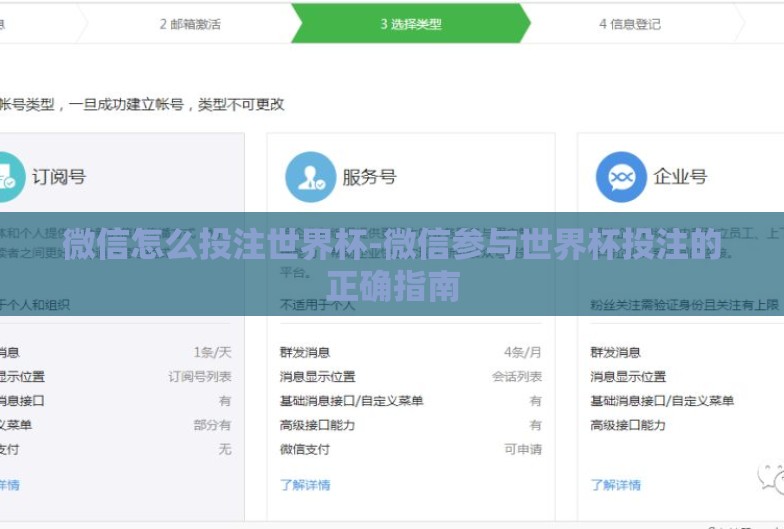 微信怎么投注世界杯-微信参与世界杯投注的正确指南 微信怎么投注世界杯-微信参与世界杯投注的正确指南