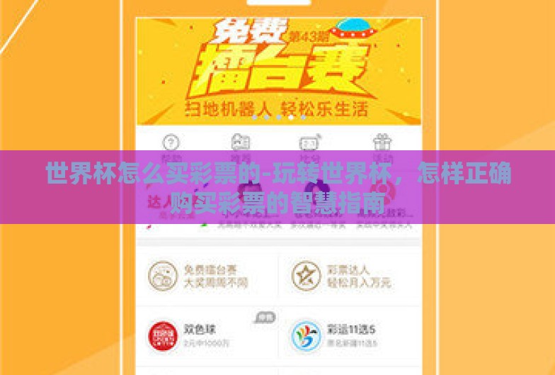 世界杯怎么买彩票的-玩转世界杯，怎样正确购买彩票的智慧指南