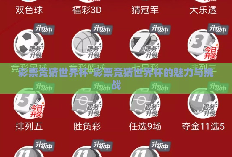 彩票竞猜世界杯-彩票竞猜世界杯的魅力与挑战