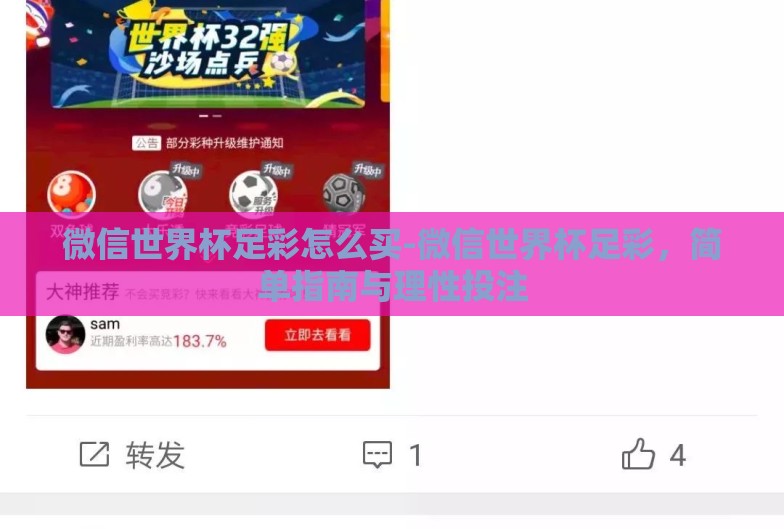 微信世界杯足彩怎么买-微信世界杯足彩,简单指南与理性投注 微信世界杯足彩怎么买-微信世界杯足彩,简单指南与理性投注
