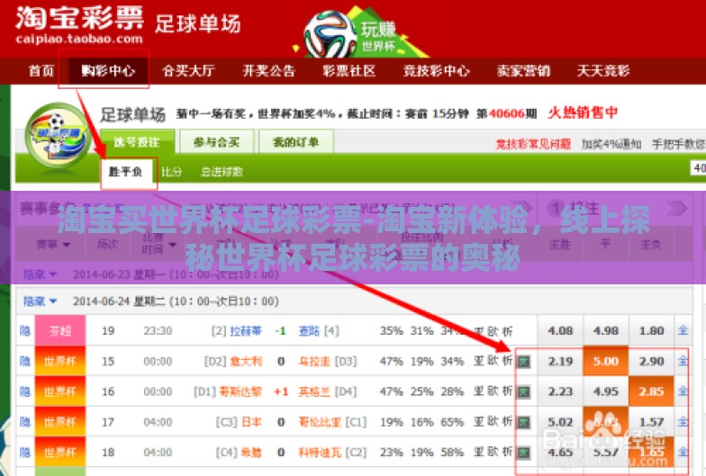 淘宝买世界杯足球彩票-淘宝新体验,线上探秘世界杯足球彩票的奥秘 淘宝买世界杯足球彩票-淘宝新体验,线上探秘世界杯足球彩票的奥秘