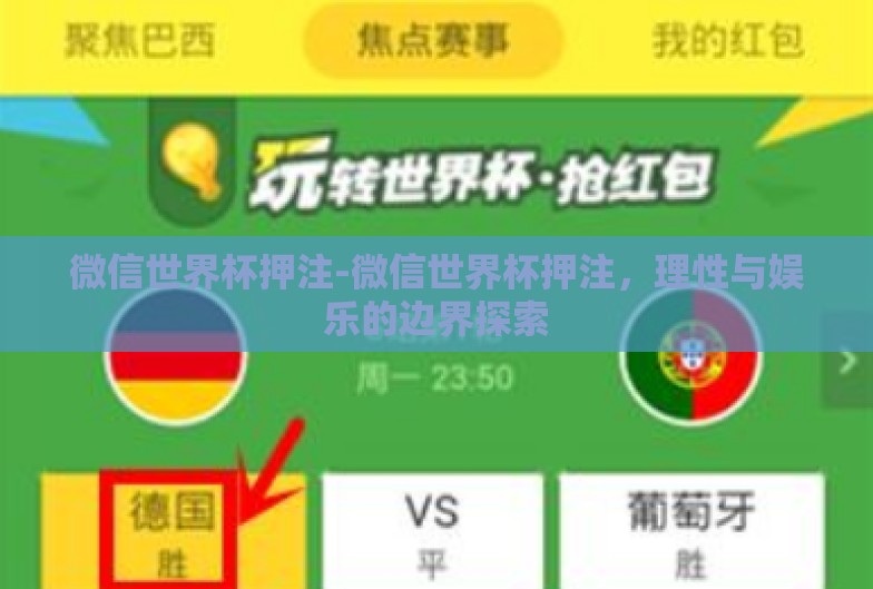 微信世界杯押注-微信世界杯押注，理性与娱乐的边界探索