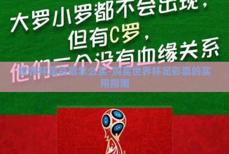 世界杯足彩票怎么买-购买世界杯足彩票的实用指南