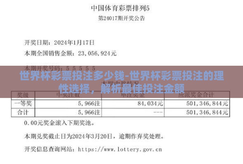 世界杯彩票投注多少钱-世界杯彩票投注的理性选择,解析最佳投注金额 世界杯彩票投注多少钱-世界杯彩票投注的理性选择,解析最佳投注金额