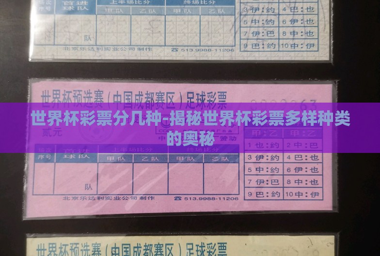 世界杯彩票分几种-揭秘世界杯彩票多样种类的奥秘