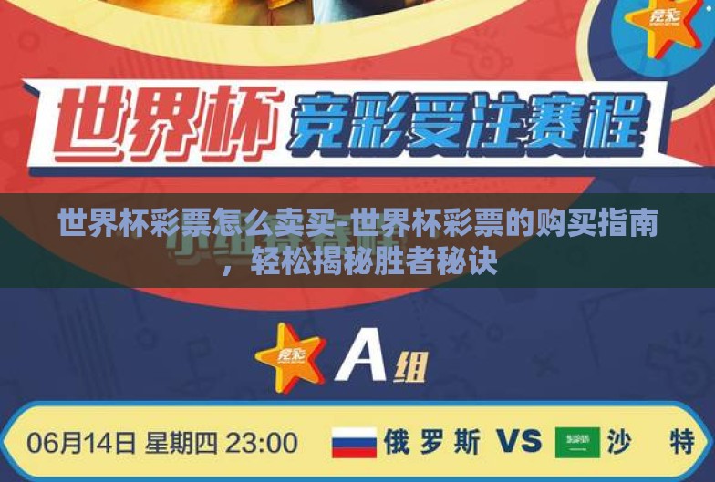 世界杯彩票怎么卖买-世界杯彩票的购买指南，轻松揭秘胜者秘诀